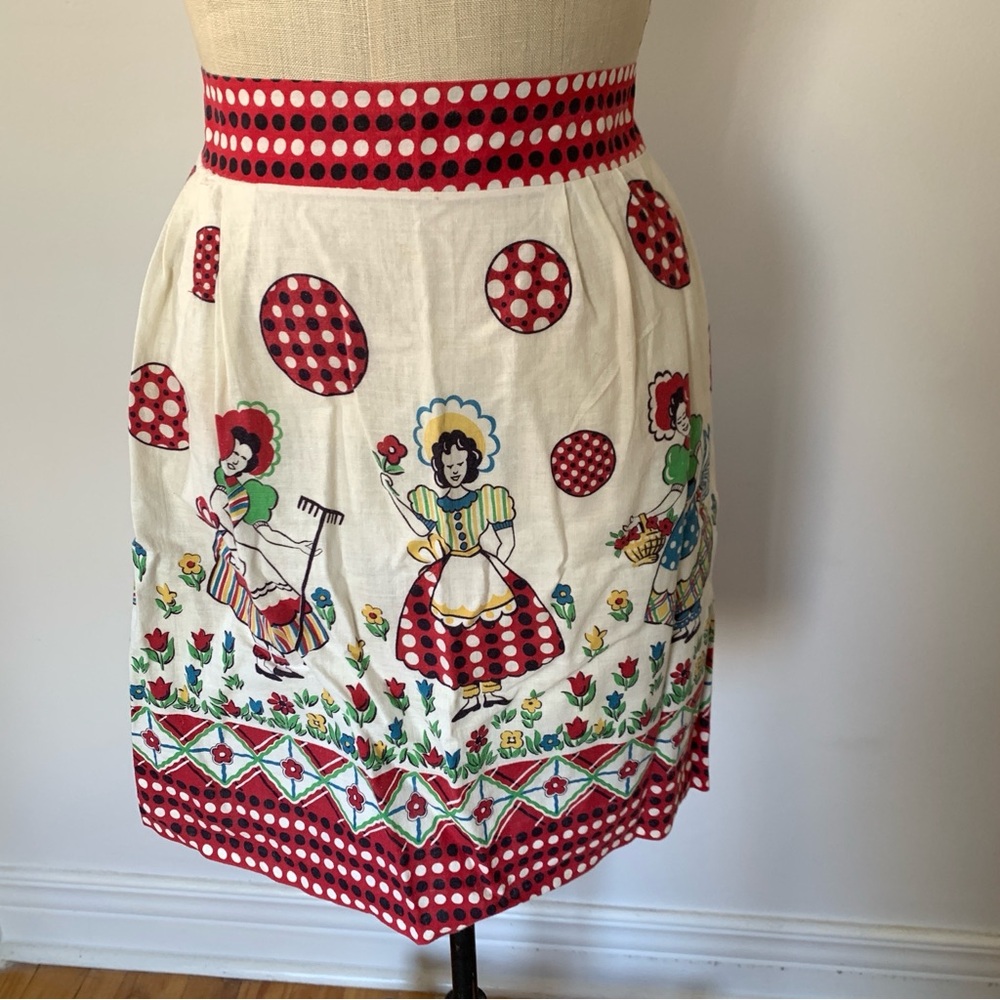 Vintage Apron Garden Bonnet Ladies